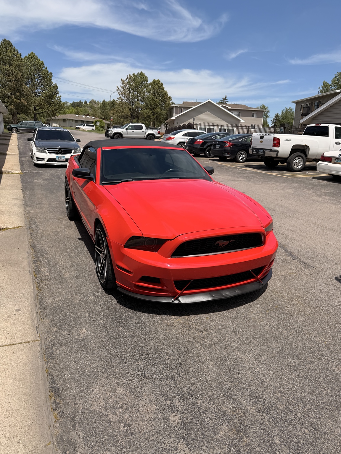 Red custom Mustang