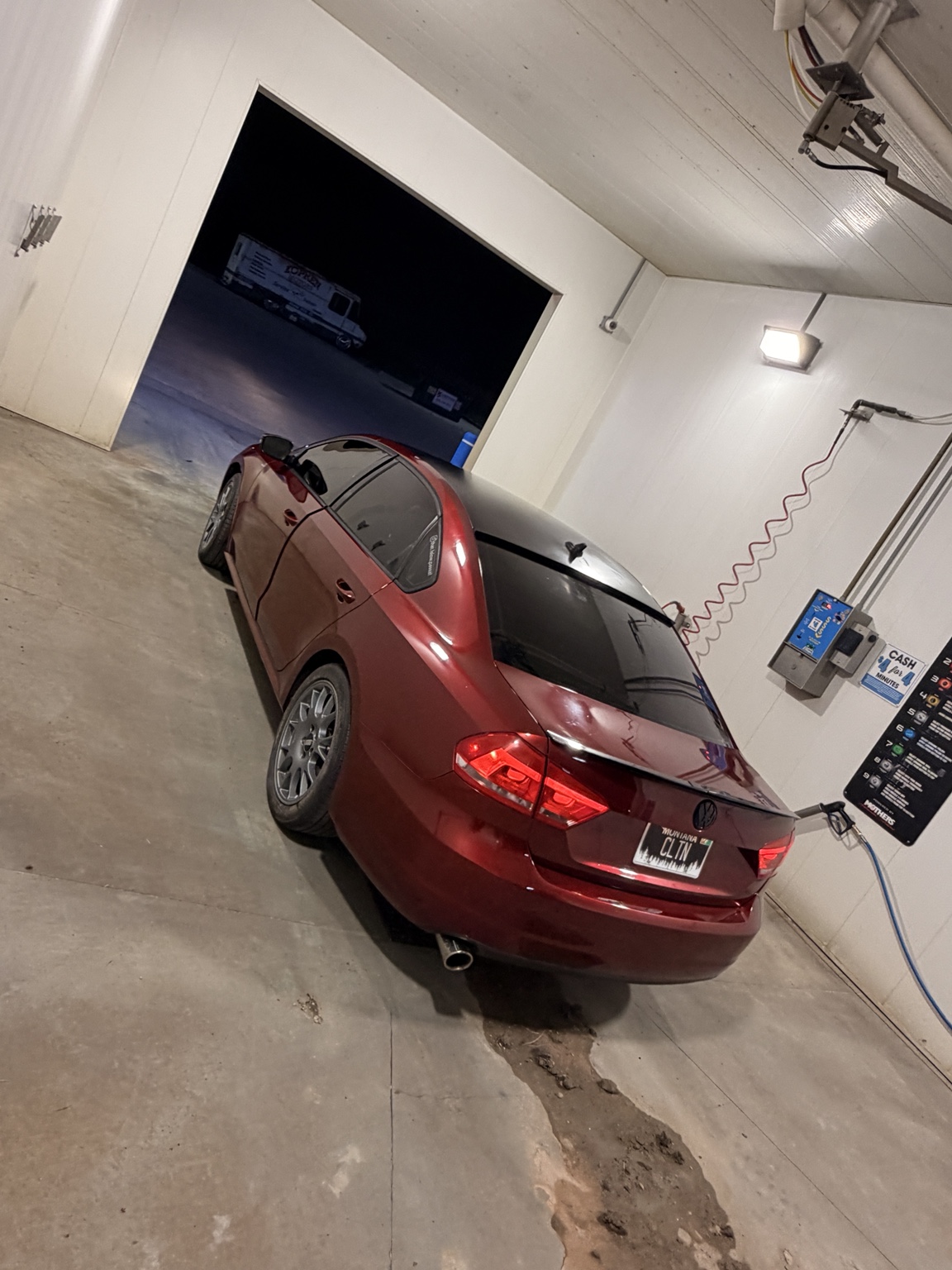 Red vehicle